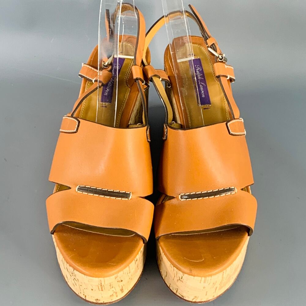 Ralph Lauren Size 10 Tan Beige Leather Slingback … - image 4